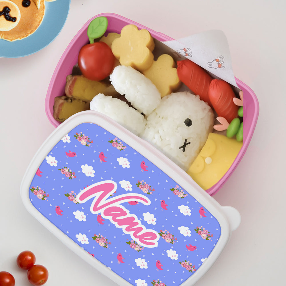 Personalized Name Lunch Box Cute Cartoon Printing Lunch Box Birthday Gift for Kids