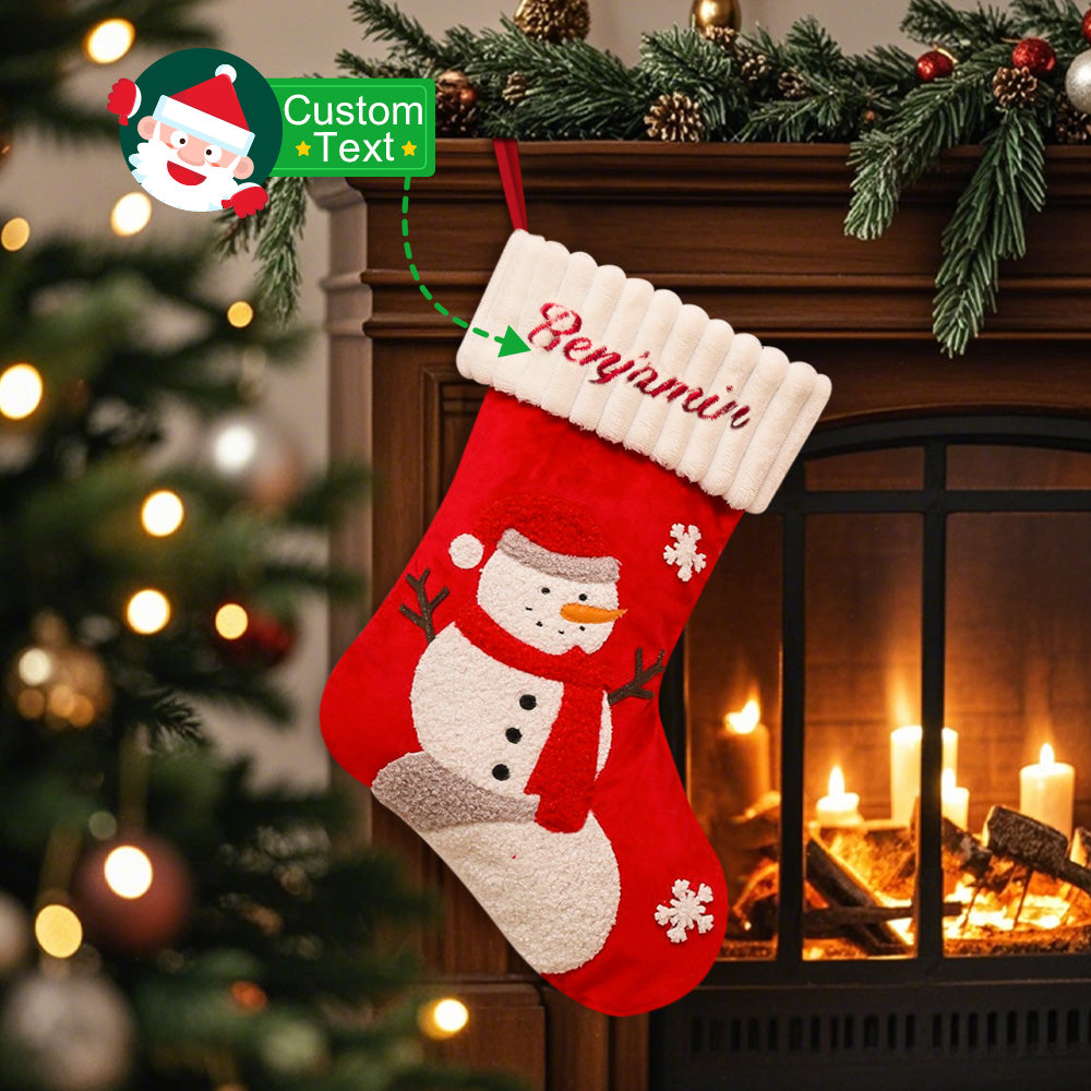 Personalized Christmas Stocking with Name Embroidery Christmas Stockings Gift for Family