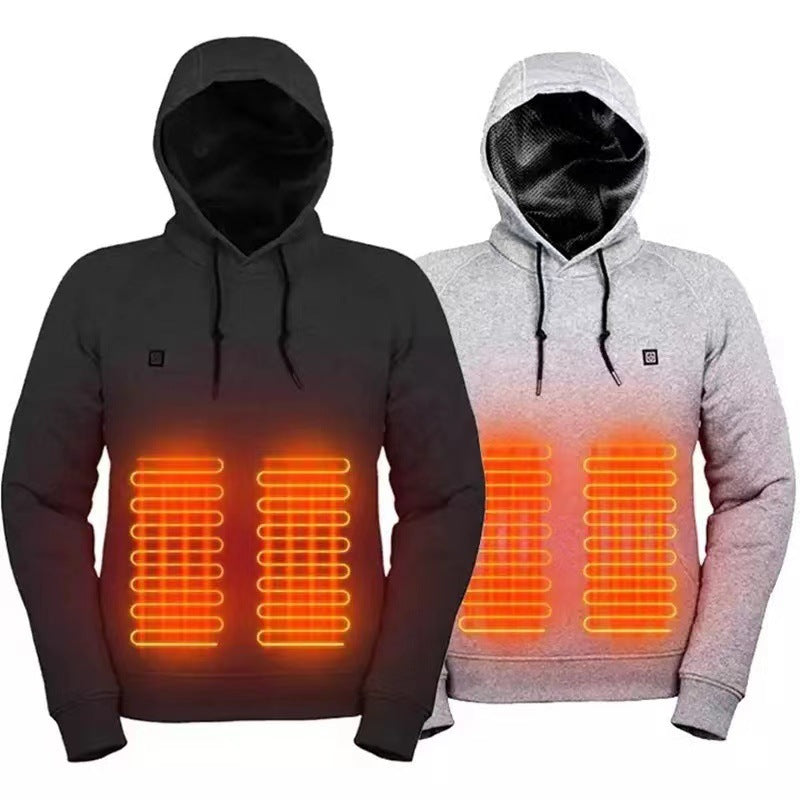 Stay Warm and Cozy with our Heated Hoodie for Men Women - Electric Unisex Heating Sweatshirt