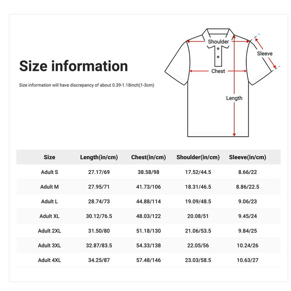 Personalized Men's Golf Polo Shirts Embroidered Short Sleeve Polo Shirt Gift for Golf Lover