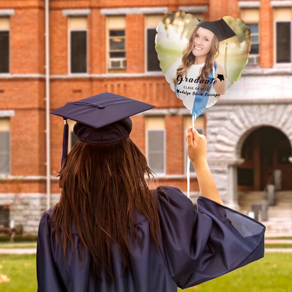 Custom Photo Balloons Graduation Party Balloons for 2022 Graduation Decor