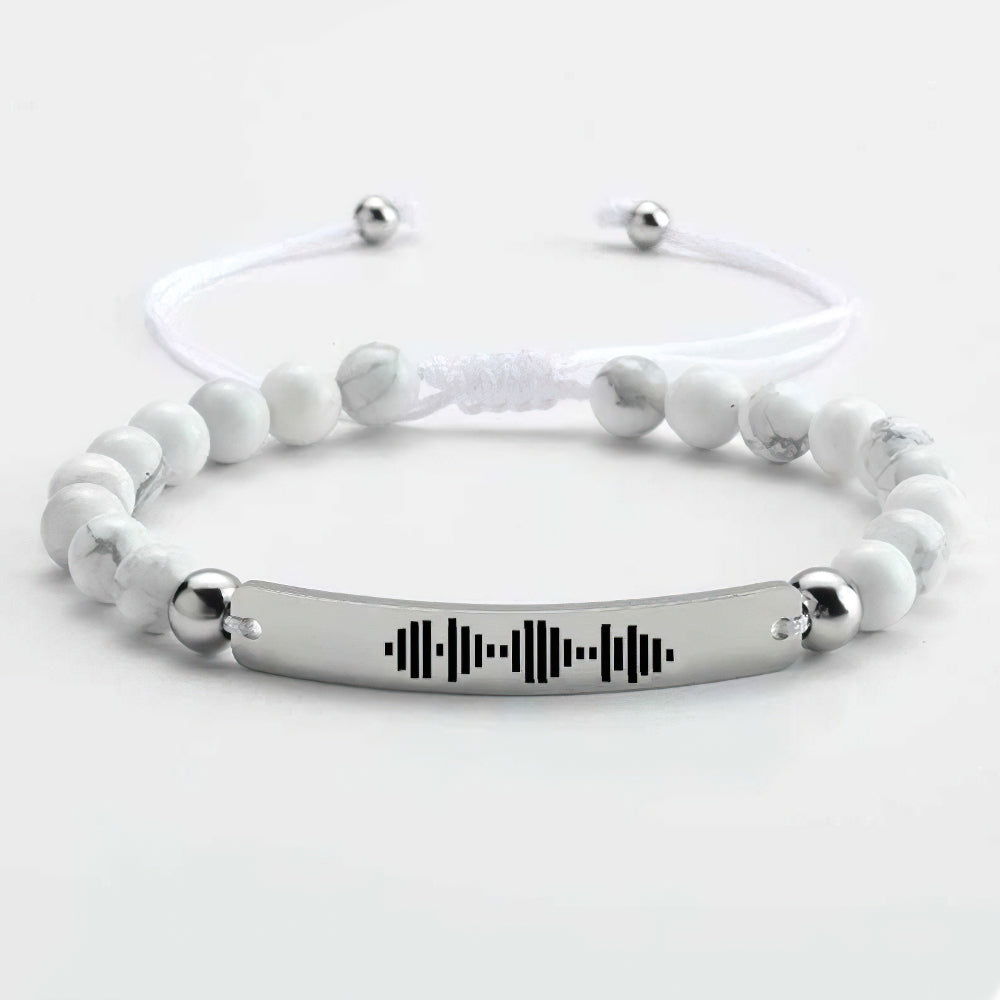 Custom Scannable Music Code Bracelet with Beads