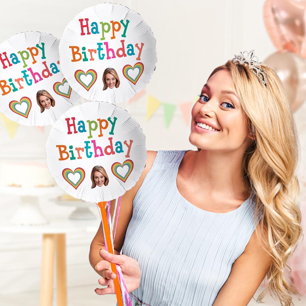 Custom Face Balloons Happy Birthday Balloon Decoration for Birthday Party