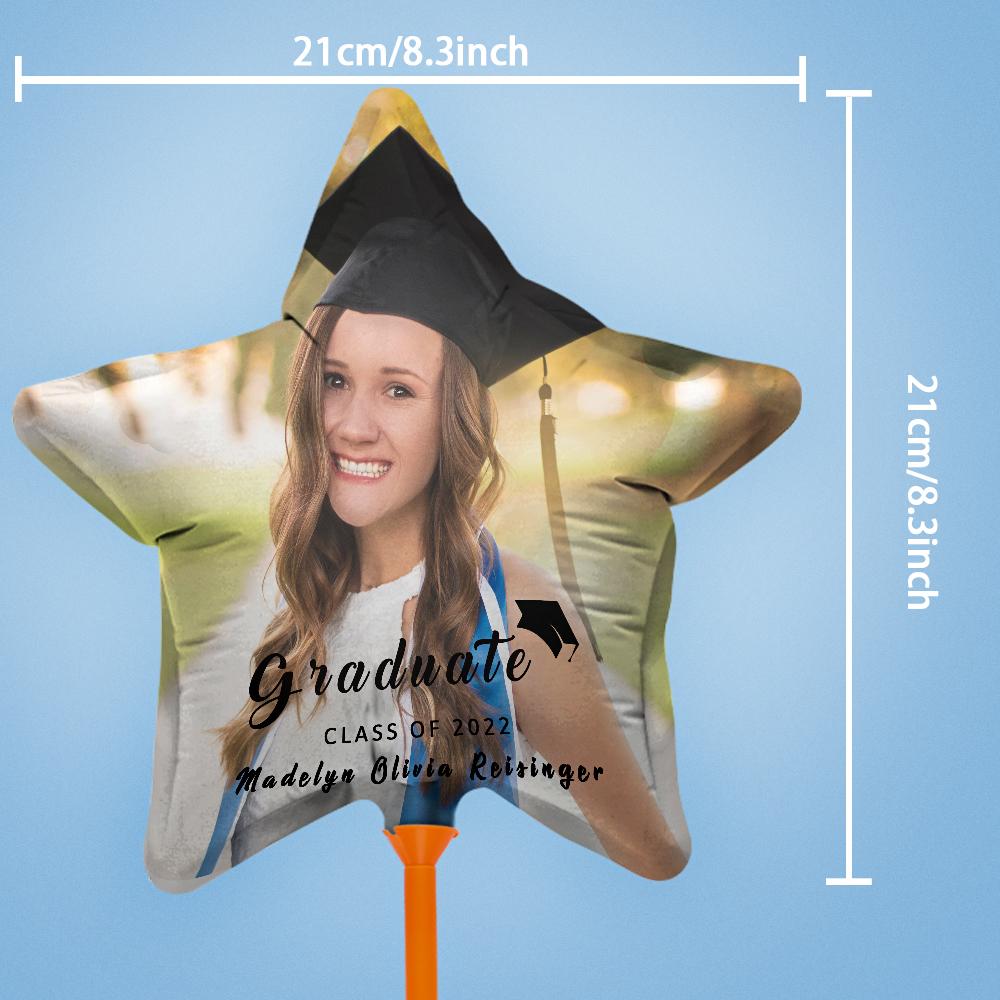 Custom Photo Balloons Graduation Party Balloons for 2022 Graduation Decor