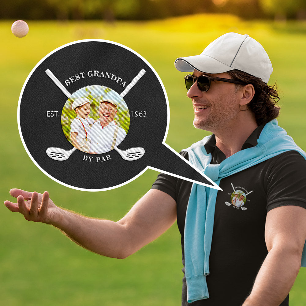 Custom Golf Polo Shirts Personalized Name Photo Men's Polo Tee Shirt