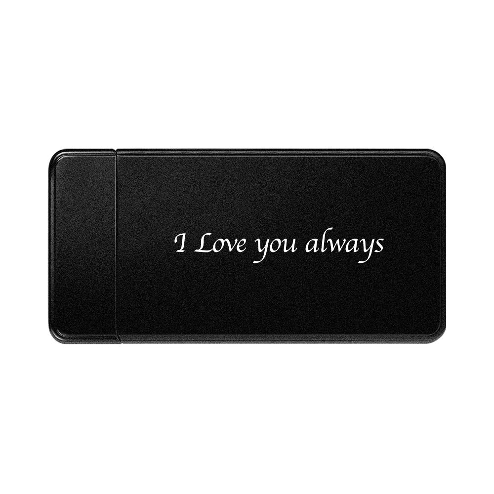 Personalized Color Photo Lighters Black Scrub Rechargeable Electric Lighter