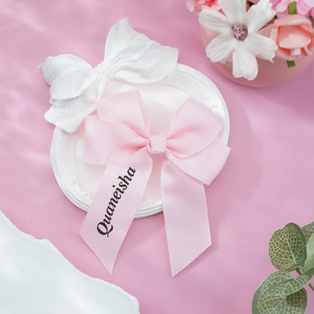 Personalized Hair Bow Clip Girls Back To School Wedding Flower Girl Gift