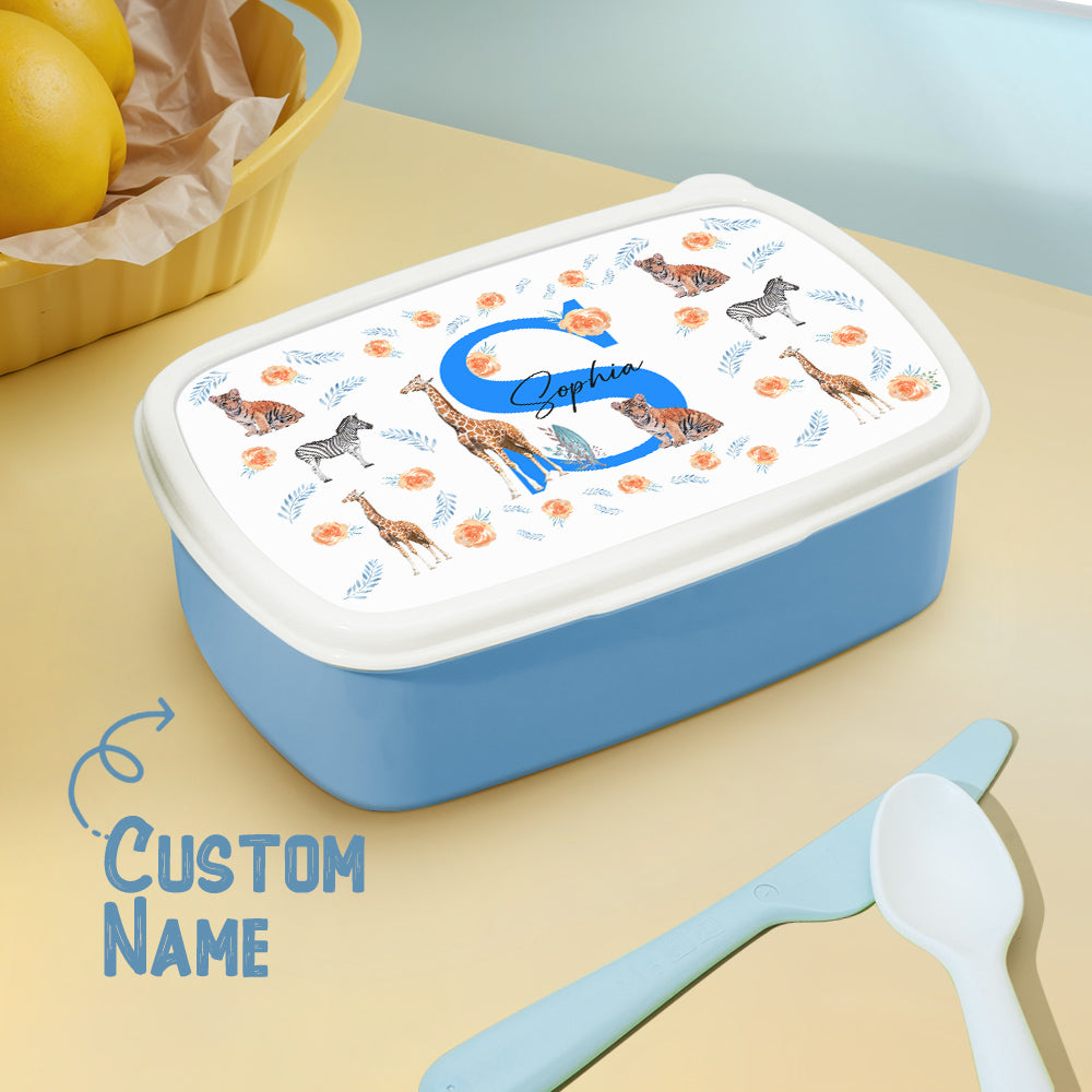 Personalized Cute Animals Lunch Box with Name Lunch Box Birthday Gift for Kids