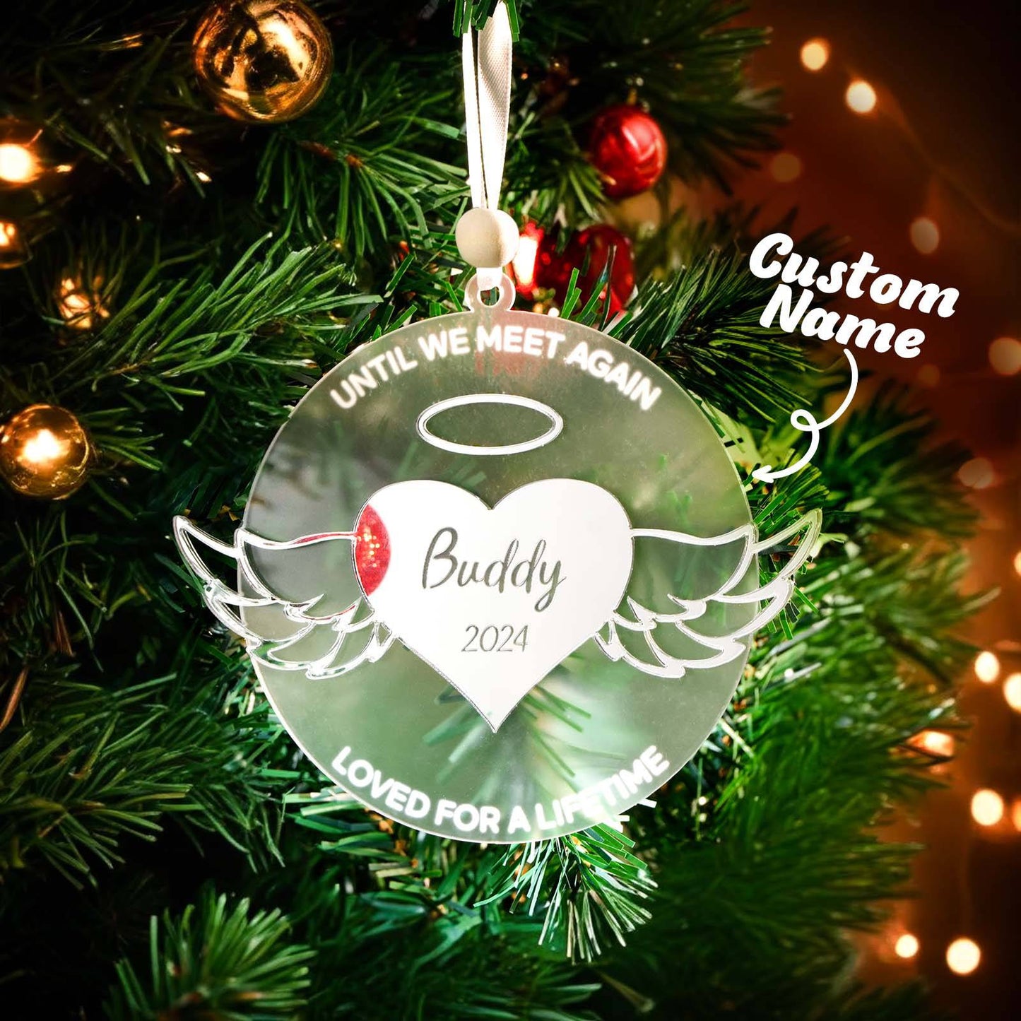 Personalized Wing Ornament Memorial Christmas Ornament Meaningful Christmas Gifts