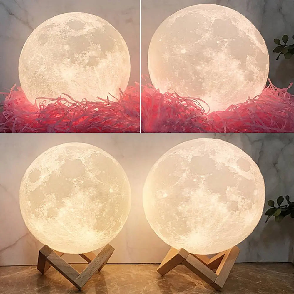 Custom 3D Printed Photo Lunar Light Moon Lamp - Perfect Christmas Gift for Family