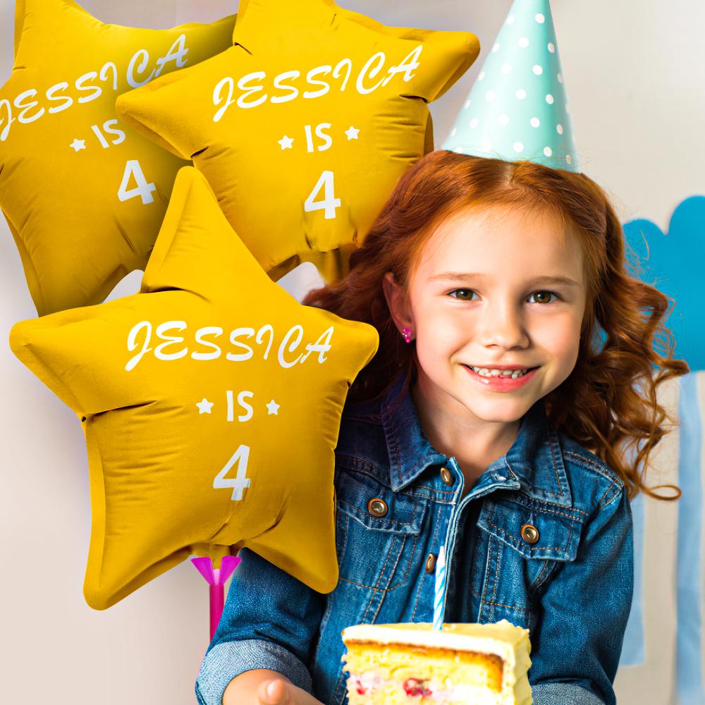 Personalized Star Birthday Balloons for Birthday Party Decoration Supplies