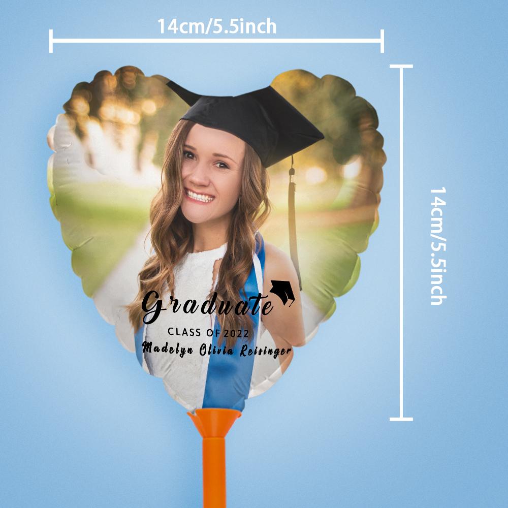 Custom Photo Balloons Graduation Party Balloons for 2022 Graduation Decor