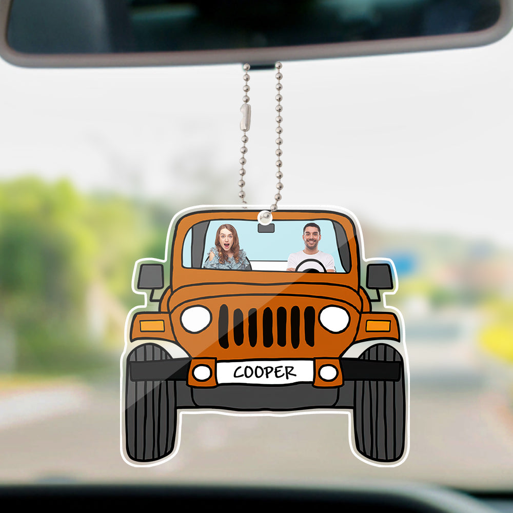 Personalized Off Road Car Photos Hanging Ornament - Double Sided