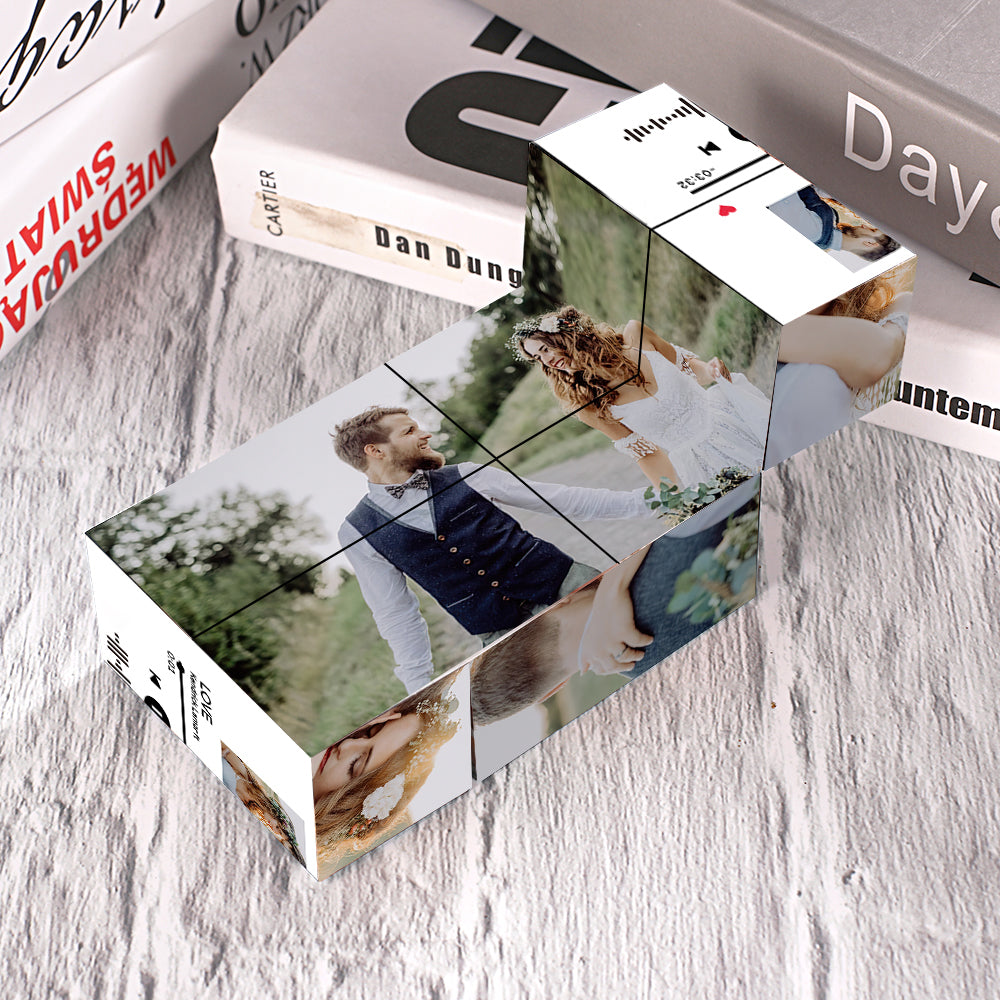 Custom Magic Cube Scannable Music Code Multi Photo Cube