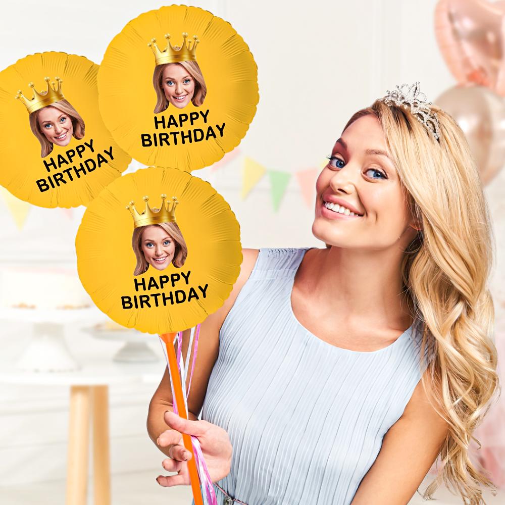 Custom Happy Birthday Balloons Personalized Face Balloon Decoration for Birthday