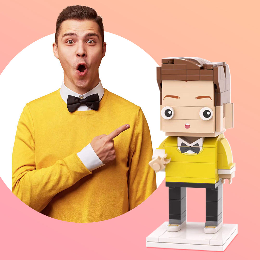 Birthday Gifts for Son Full Custom Brick Figures Personalized Photo Brick Figures