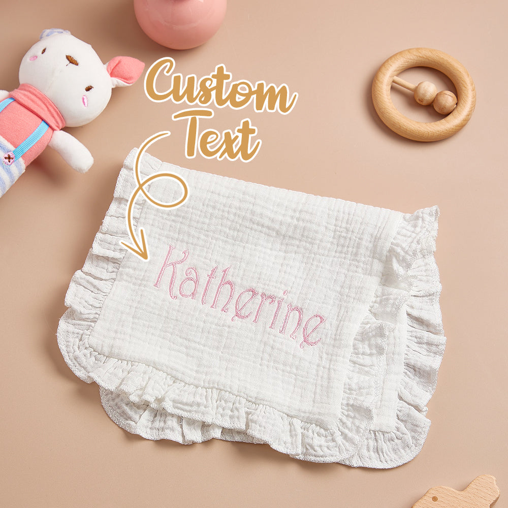 Personalized Baby Soothing Towel Custom Muslin Towel with Embroidered Name Gift for Baby