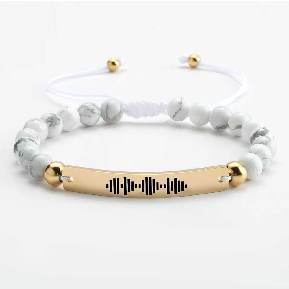 Custom Scannable Music Code Bracelet with Beads