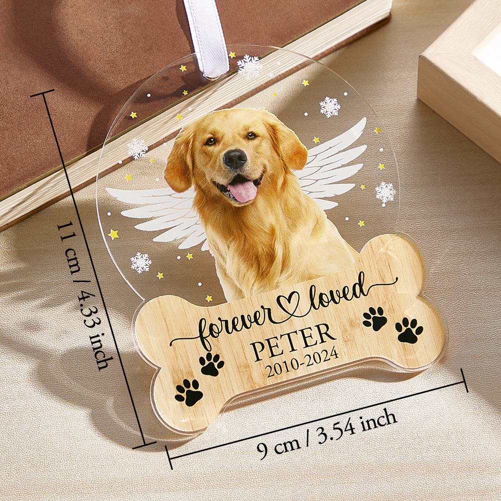 Personalized Pet Memorial Ornament Dog Christmas Ornaments Pet Loss Keepsake Gift for Pet Lovers