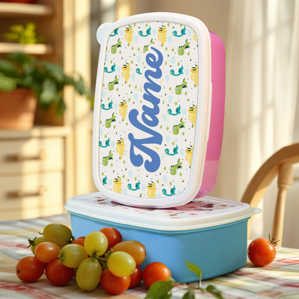 Personalized Lunch Box with Name Dinosaur Print Lunch Box Birthday Gift for Kids