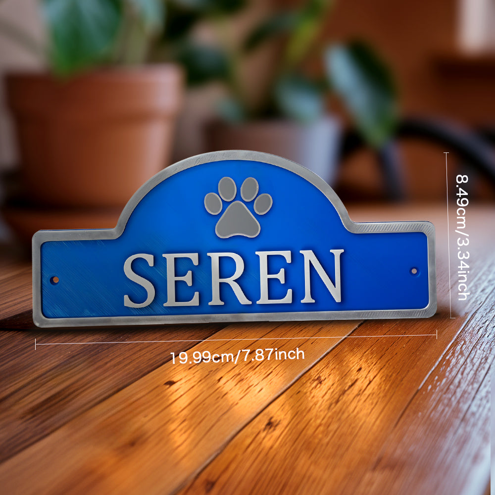 Personalized 3D PLA Dog Cat Door Sign