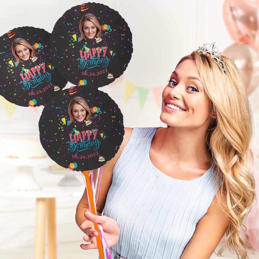 Personalized Photo Happy Birthday Balloons for Birthday Party Decoration Supplies