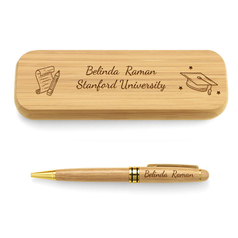 Personalized Wood Pen Set Engraved Pen Set with Wooden Box Gift for Graduation