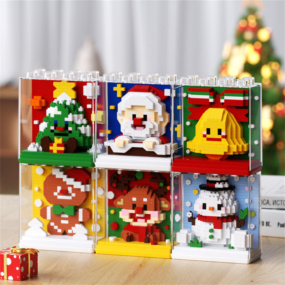 Christmas Building Block Toys with Cover Christmas Block Toys Gift for Kids