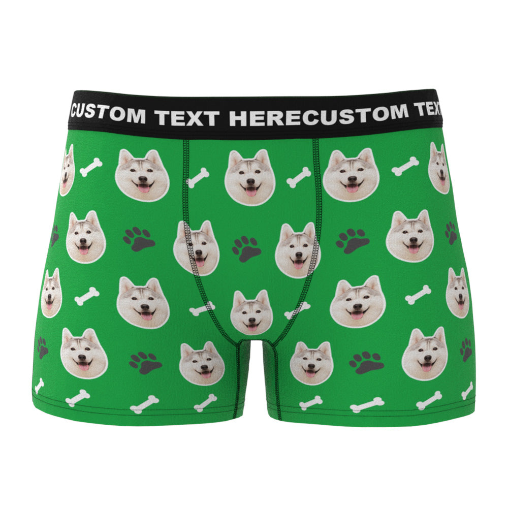 Custom Dog Face Boxers Personalized Men's Underwear with Preview