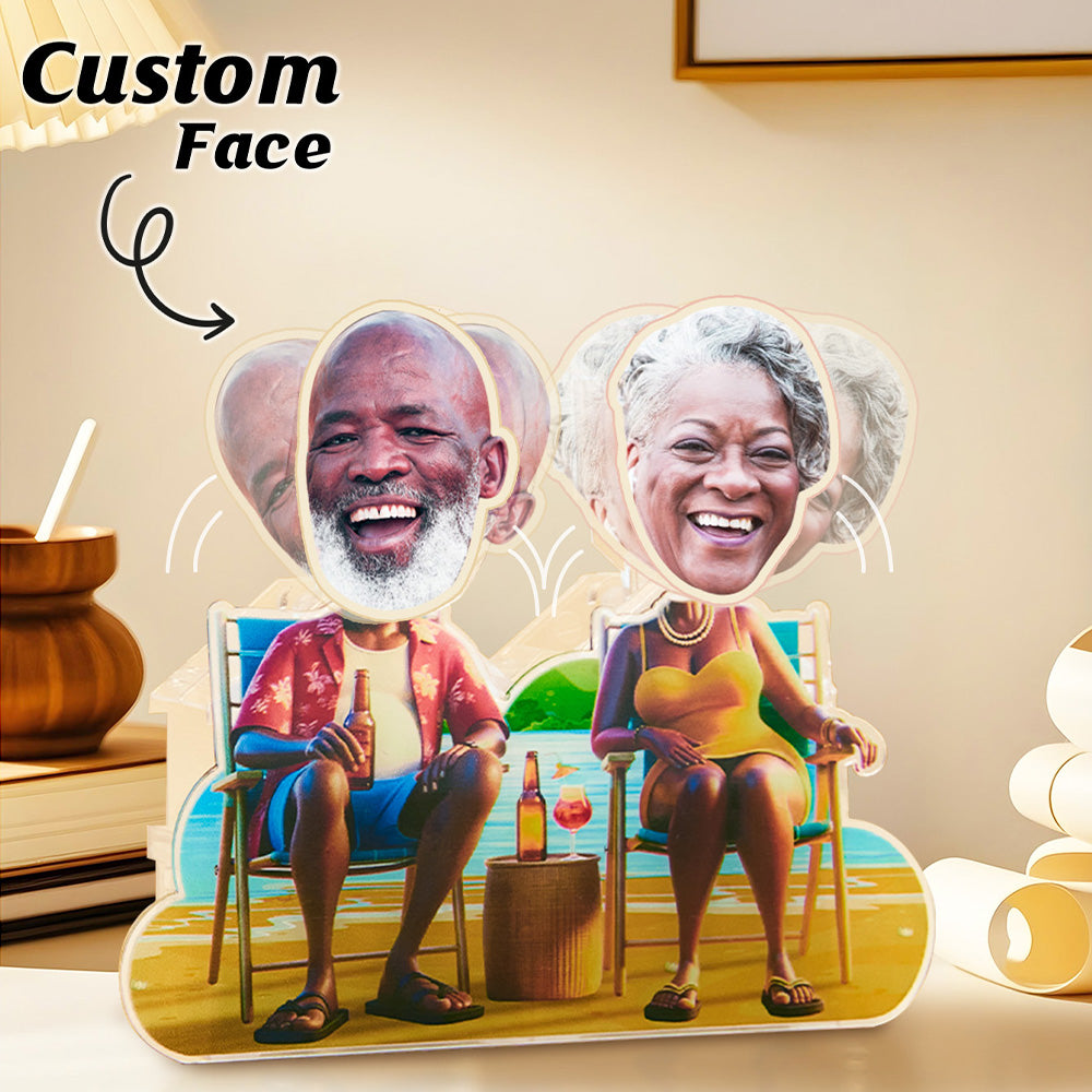 Personalized Face Dad and Mom Shaking Head Standee Gift for Dad and Mom