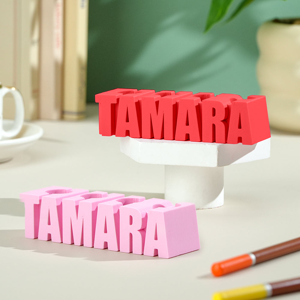 Personalized 3D Print Name Pen Holder Office Supplies for Kids