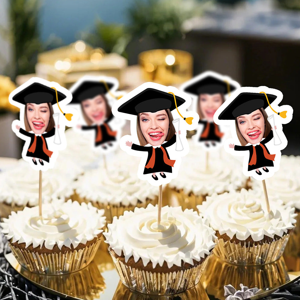 Personalized Graduation Cupcake Toppers Cake Decorations Party Favors Gift