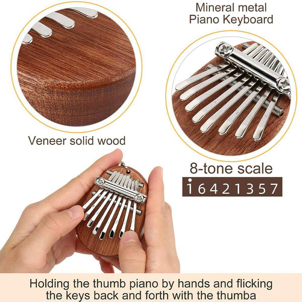 Personalized Name 8 Keys Mini Kalimba Thumb Piano with Package