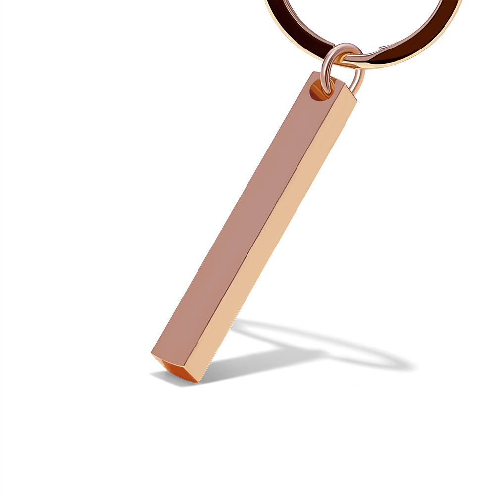 Personalized 3D Bar Keychain Engraved Music Code Key Chain