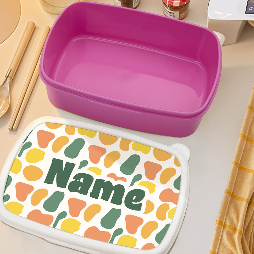 Personalized Lunch Box with Name Colourful Lunch Box Birthday Gift for Kids