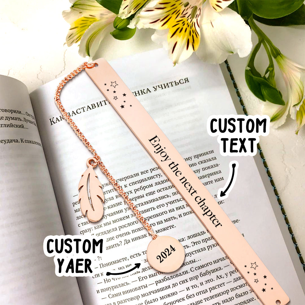 Personalized Bookmark Custom Text Bookmark Back to School Gift for Reader