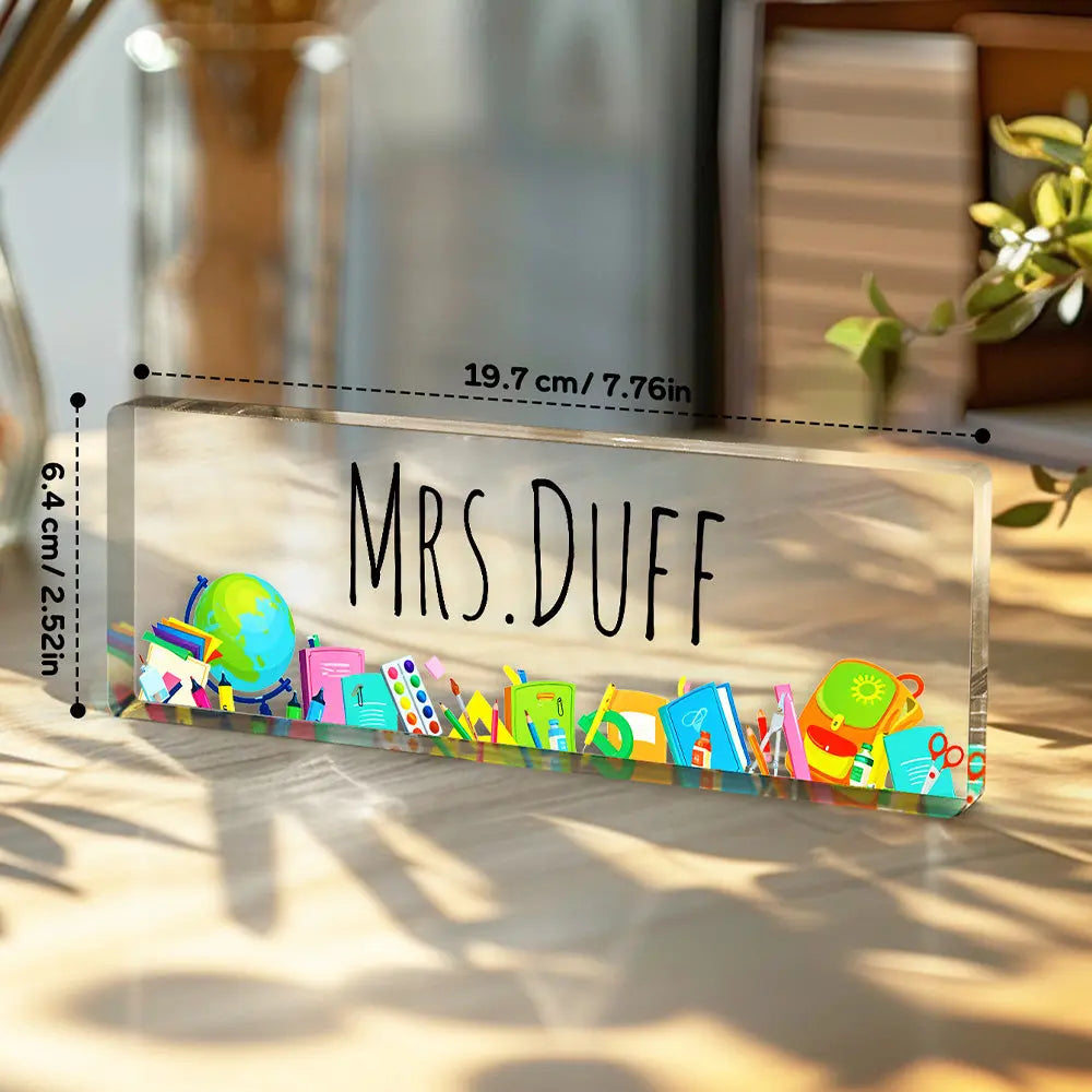 Personalized Teacher Desk Name Plate Teacher Gifts