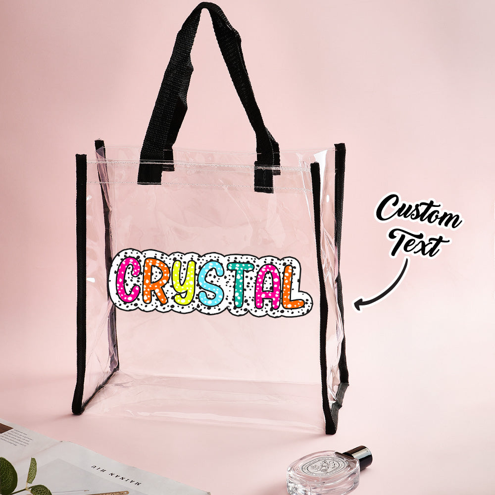 Personalized Name Clear Tote Bag - Ideal Wedding Gift