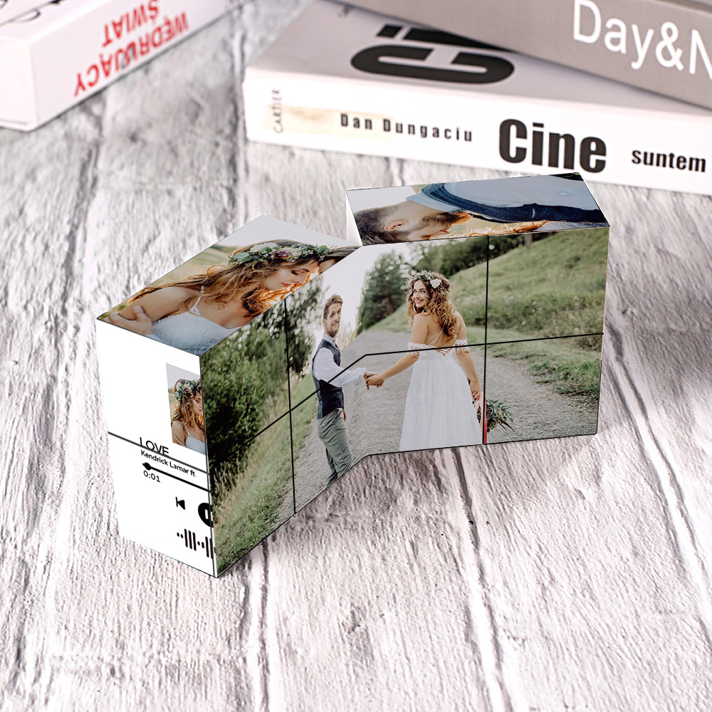 Custom Magic Cube Scannable Music Code Multi Photo Cube