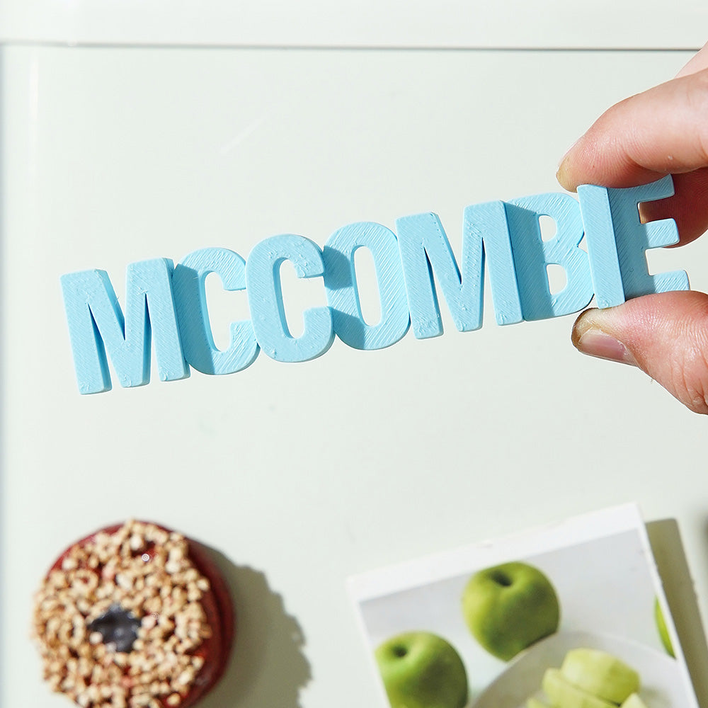 Personalized 3D Printed Text Sign Refrigerator Magnet