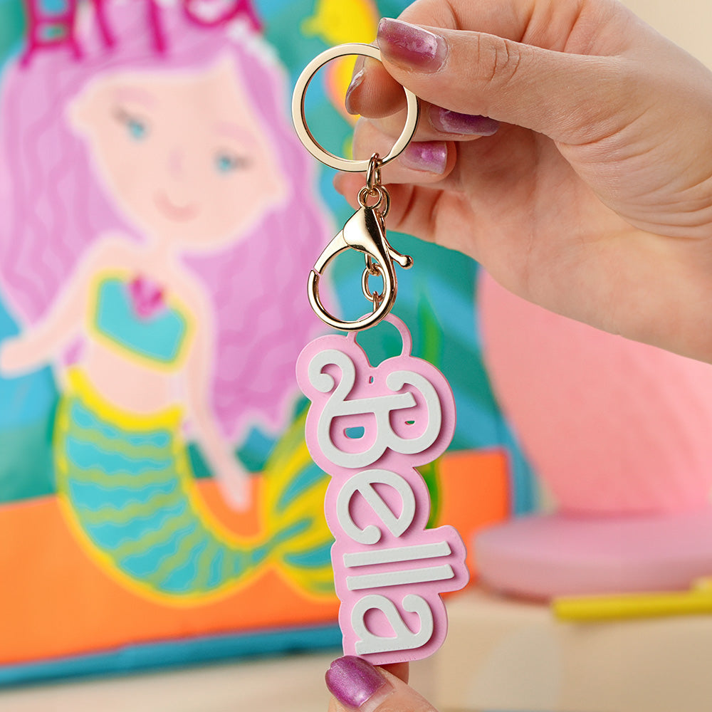 Personalized Backpack Name Tag Bag Charm Back to School Gift for Children