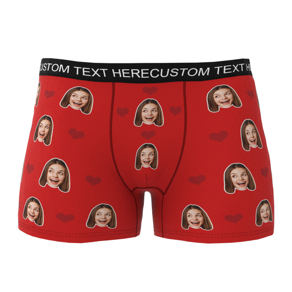 Custom Heart Face Boxer Briefs Men's Underwear