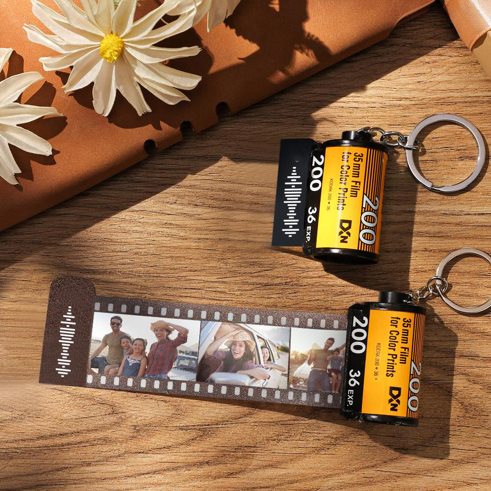 Custom Scannable Code Film Roll Keychain with 5-20 Pics