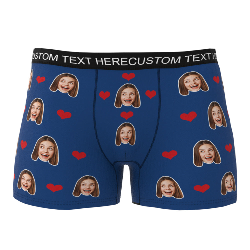 Custom Heart Face Boxer Briefs Men's Underwear