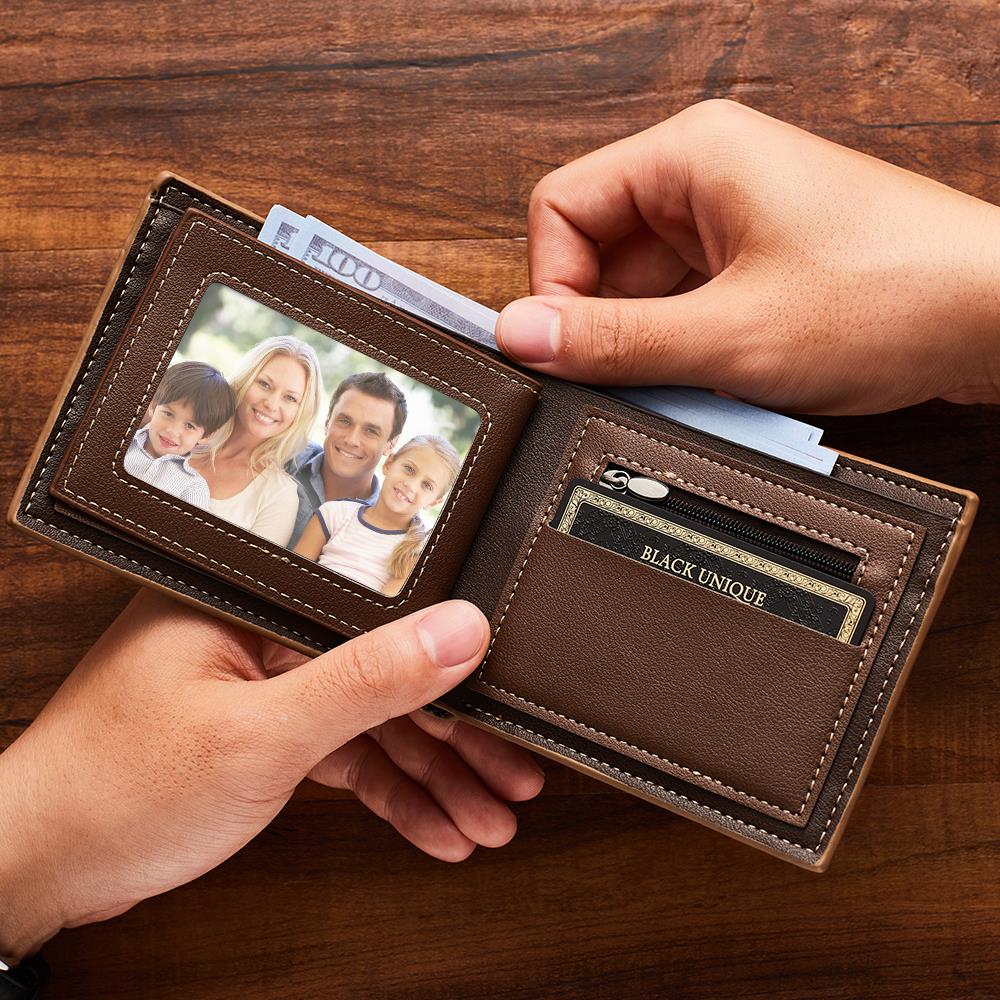 Personalized Engraved Men's Leather Wallet