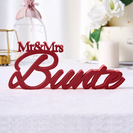 Personalized 3D Print With Your Last Name Mr & Mrs Family Name Wedding Decor Gifts