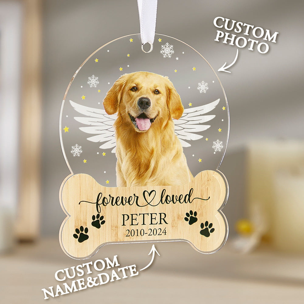 Personalized Pet Memorial Ornament Dog Christmas Ornaments Pet Loss Keepsake Gift for Pet Lovers