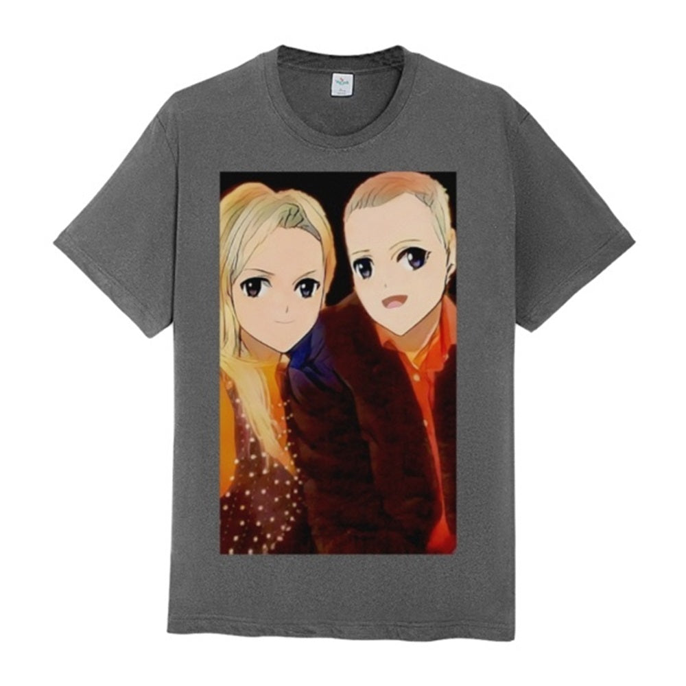 Custom Anime Effect Print T Shirts for Men