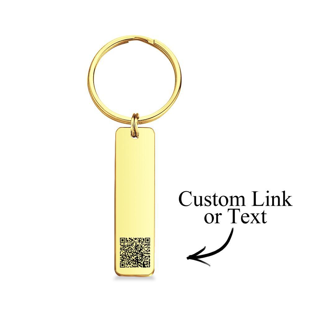 Custom Engraved QR Code keychains