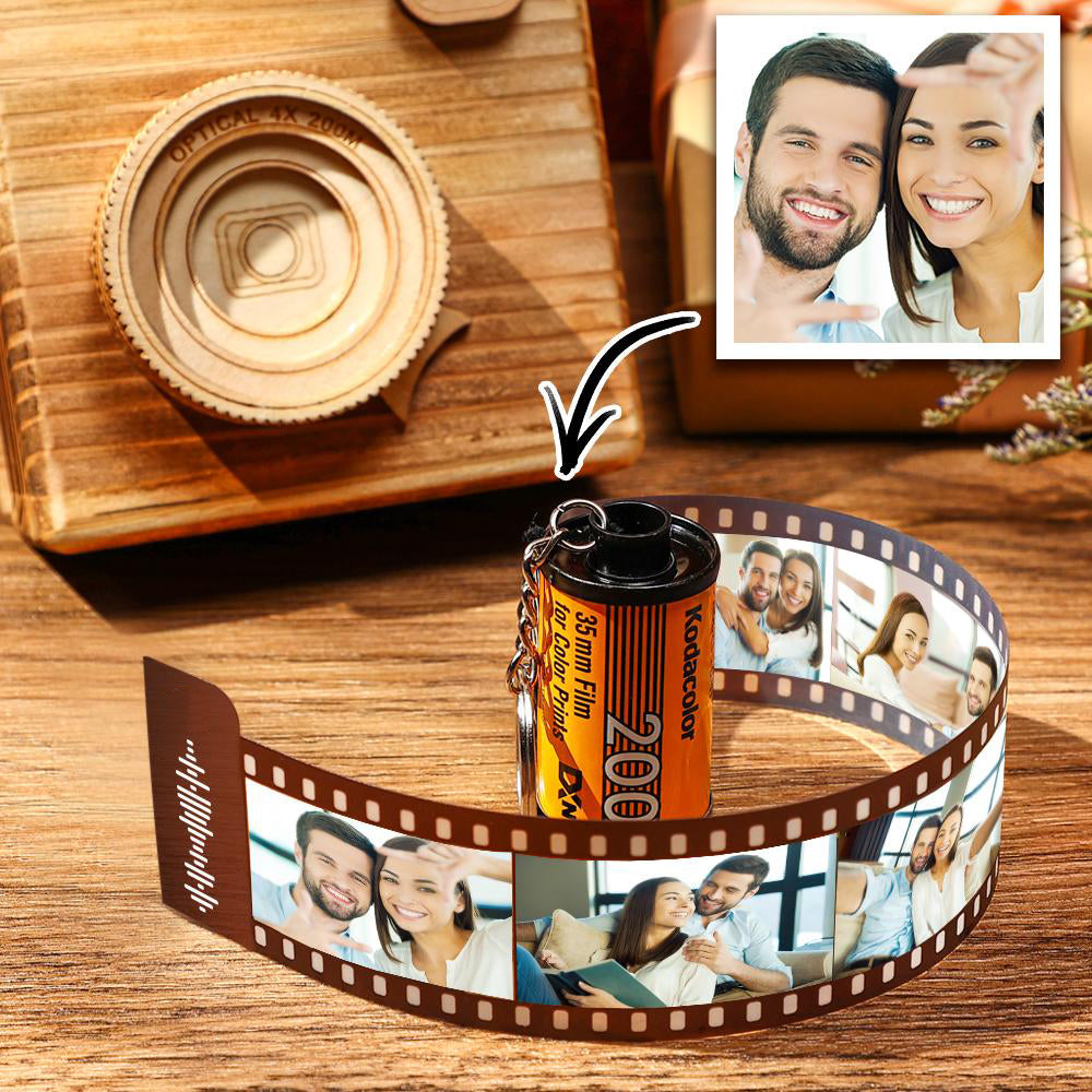 Custom Scannable Code Film Roll Keychain with 5-20 Pics